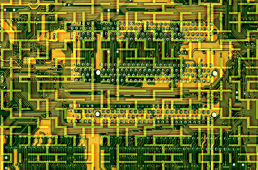 Technology concept of computer circuit board and maze