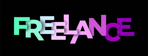 istock Colorful letters of the word ''Freelance'' on a black background 1405298969