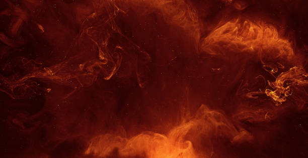 istock fume flow burning flames red orange black blend 1405308261