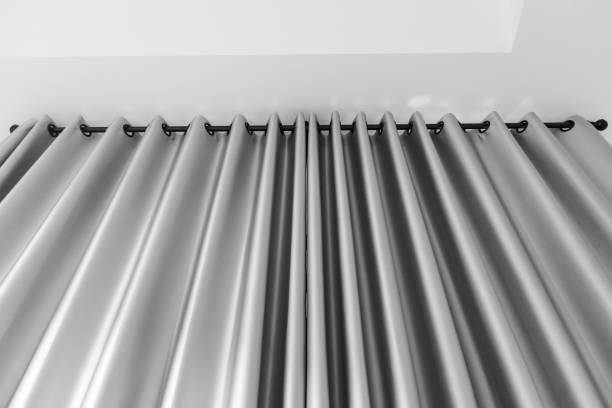 istock Curtain window interior decoration in living room 1405308934
