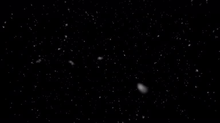 Winter snow falling realistic snow with RGB+Alpha render 4k stock video.
