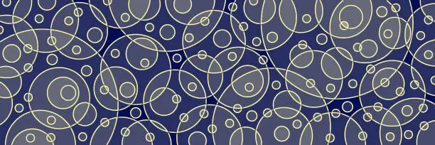 Vector illustration of Abstract vector background, intersecting circles