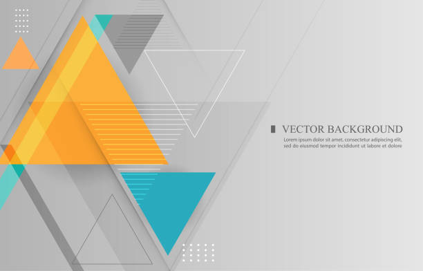 Abstract futuristic vector geometric triangle shape wallpaper Abstract futuristic vector geometric triangle shape wallpaper triangle percussion instrument stock illustrations