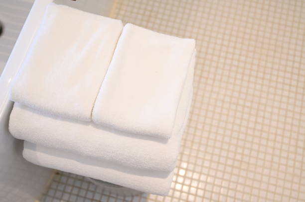 istock white soft towel in bathroom, interior design 1405326600