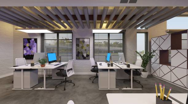 istock Office modern european interior concept 3d illustration 1405326837