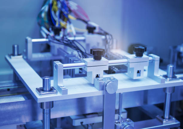 istock Automatic industrial robotic robot working, industry 4.0 and technology concept 1405327567