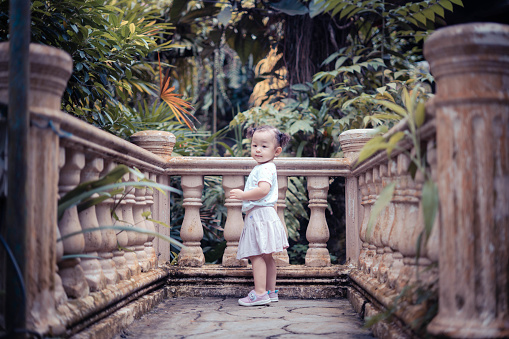 Baby girl outdoor portrait