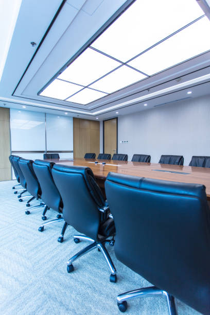 istock Business data information projector board in conference room 1405334912