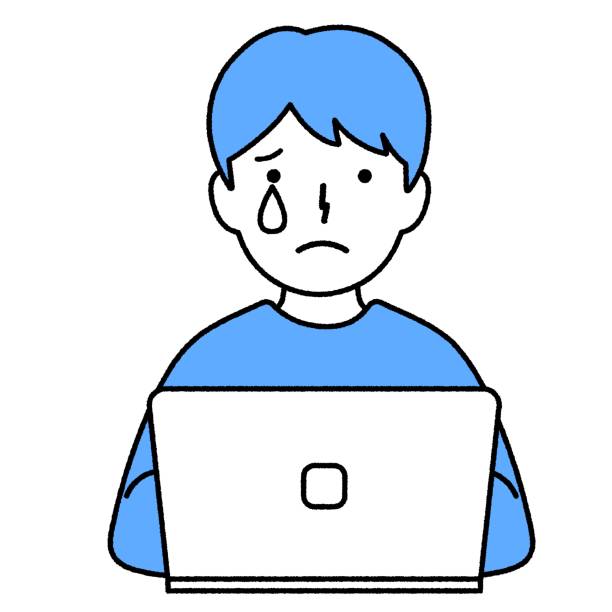 Crying At Computer Drawing 40+ Teenager Crying Using Laptop Stock Illustrations, Royalty-Free ...
