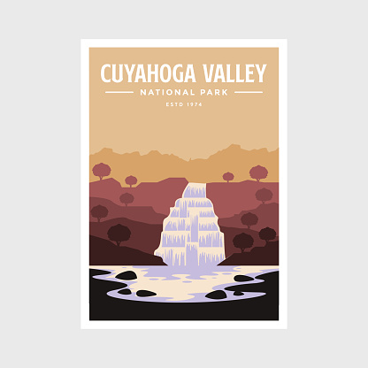 Cuyahoga Valley National Park poster vector illustration design