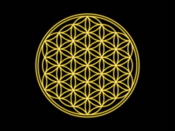 istock Simple illustration of ancient sacred geometry Flower of Life 1405344626