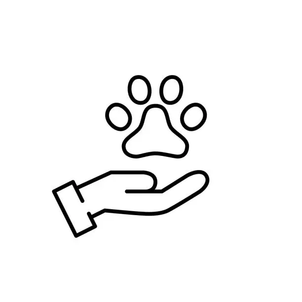 Vector illustration of Animal care icon. Pixel perfect, editable stroke line