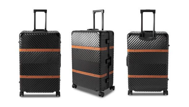 istock Black Luggage isolated on white background with clipping path 1405348078