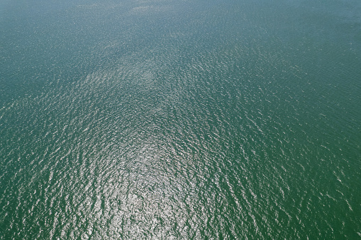 Aerial photograph of the sea in Thailand with a drone.