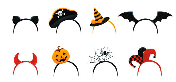 Halloween headbands vector art illustration