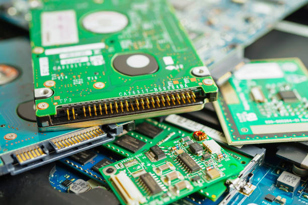 istock Repairing and upgrade circuit mainboard of notebook, electronic, computer hardware and technology concept. 1405357901