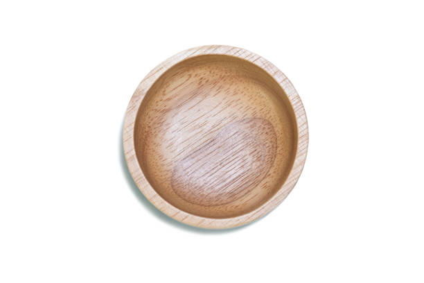 istock Empty wooden tray on white background. 1405360712