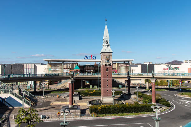 Ario Kurashiki, a shopping center directly connected to the north exit of JR Kurashiki Station stock photo