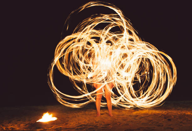 istock Light Painting Of Fire In The Dark 1405373029
