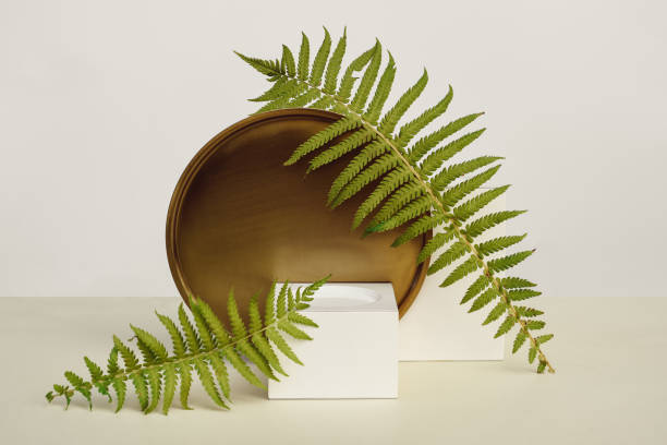 istock Minimal modern product display on a neutral beige background 1405373733