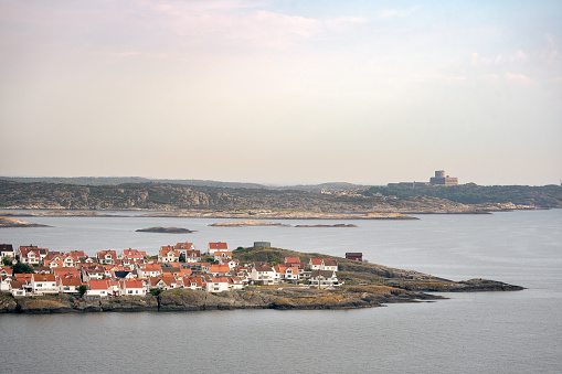 View over the small island Astol and Marstrand in the background. Popular tourist destination for sailing and yachting in summer season.