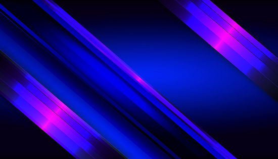 Abstract dark blue geometric hi-tech digital background with pink flash. Futuristic technology modern design.