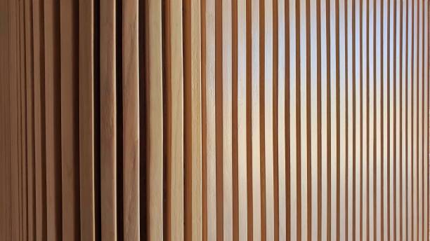 istock solid wooden battens wall pattern background with natural color finishing 1405380923