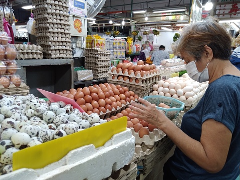 Batu Lanchang wet market, Penang island, Malaysia. \n\nTime: 2pm, 27th June 2022.\n\nPhotos shows varied items sold inside Batu Lanchang wet market. When we say \