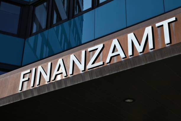 Finanzamt tax office in Germany stock photo