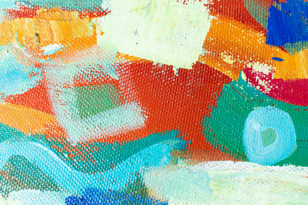 istock Abstract multicolor background with impasto textures. Brushstroke of acrylic painting close-up. 1405385142