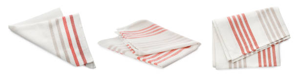 istock Set with clean kitchen towels on white background. Banner design 1405387845