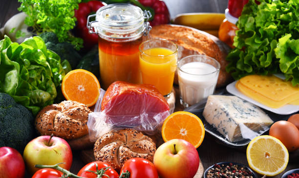 istock Assorted organic food products on the table 1405389524