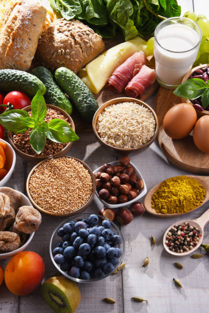 istock Assorted organic food products on the table 1405390117