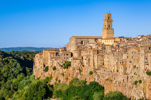 Old town of Pitigliano, a characteristic town in the Maremma located on a tufaceous spur