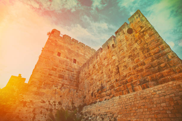 Ancient wall in old city Jerusalem. Western wall, Israel