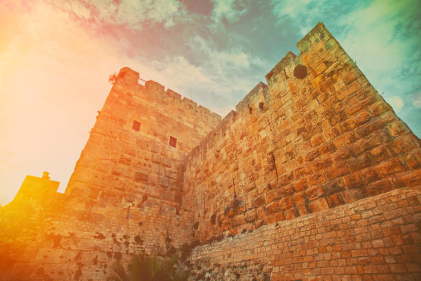 starożytny mur w starym mieście jerozolima. ściana płaczu, izrael - jerusalem middle east architecture jerusalem old city zdjęcia i obrazy z banku zdjęć