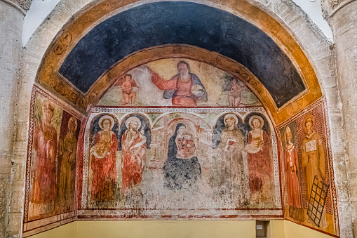 Fresco from the Renaissance period in the medieval Church of San Nicola in Capalbio