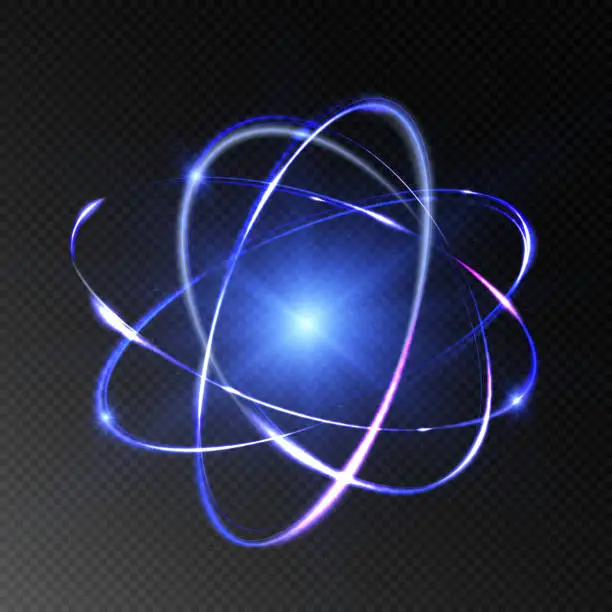 Vector illustration of Particle of an atom.