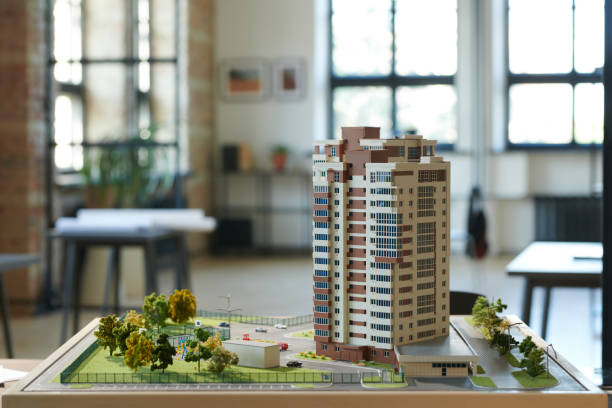 istock Construction mock-up of new residential area 1405399303
