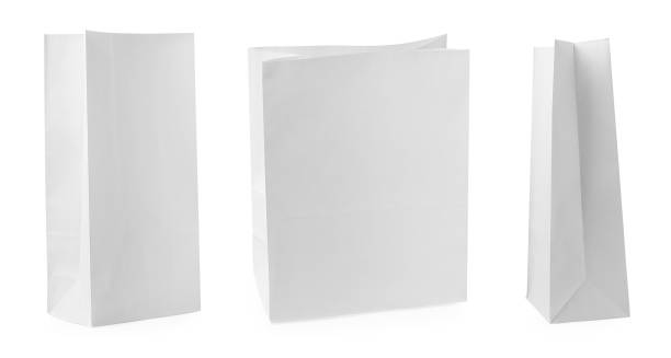 istock Set with paper bags on white background 1405401166