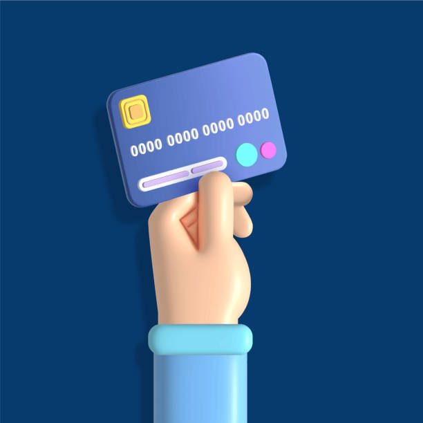 istock 3D finance concept with hand holding credit card vector icon 1405401891