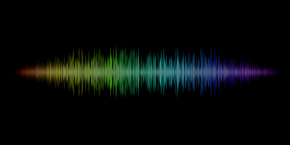 Sound rainbow waves. Abstract wave background