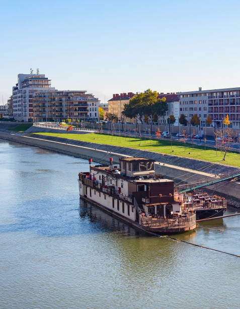 istock Gyor Danube ship cityscape Hungary 1405404106