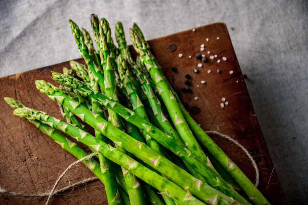 istock Bunch of fresh green asparagus. 1405406542