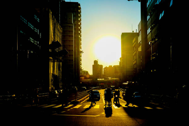 Sunset in Minato Ward, Tokyo