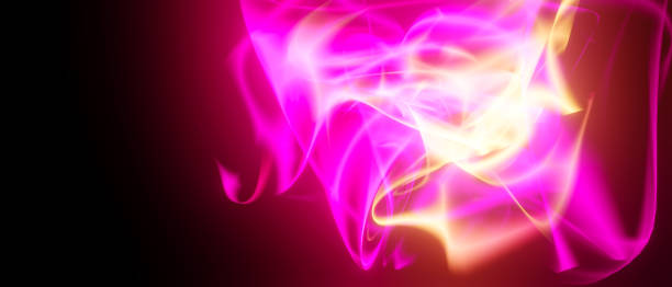 istock Abstract Creative Wavy Lights Smoke Bright Purple Banner Background Wallpaper 1405410633