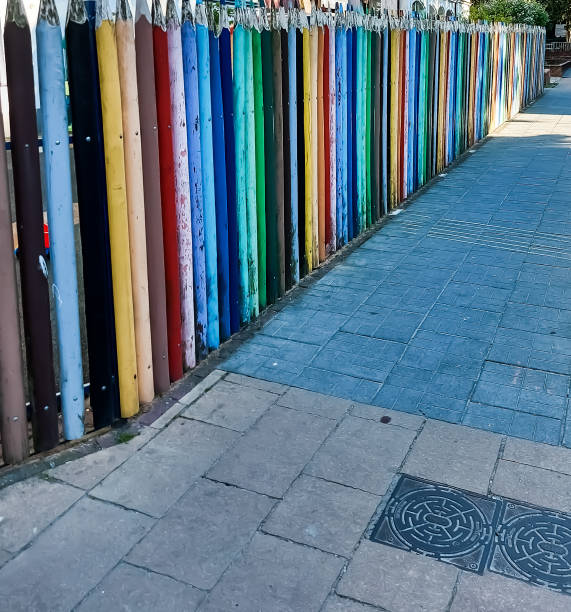 istock Fence made of pegs 1405417426