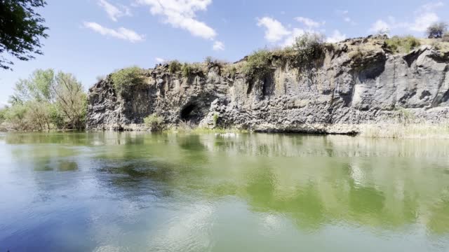 A video of the Adala Canyon with ducks swimming, Kula, Salihli, Turkey