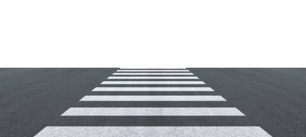 istock Crosswalk or Zebra crossing on asphalt road isolated on white background.with clipping path illustration 1405417788