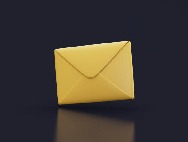 istock Simple close paper letter 3d render illustration. Isolated object on background 1405419325